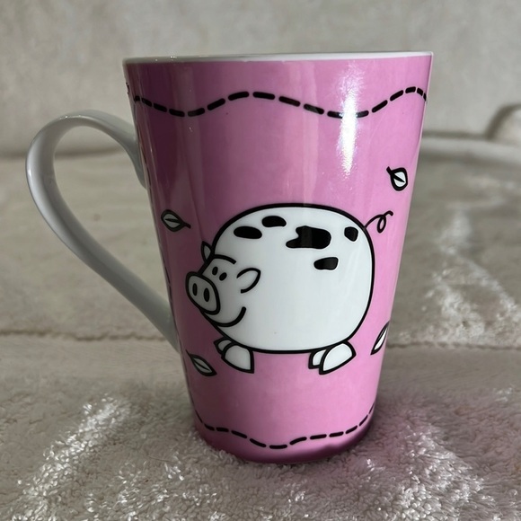 Pig Oversized Pink Coffee Mug by Haven - Picture 1 of 6